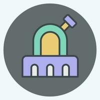 Icon Observatory. related to Space symbol. color mate style. simple design editable. simple illustration vector