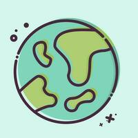 Icon Earth. related to Space symbol. MBE style. simple design editable. simple illustration vector