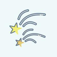 Icon Falling Star. related to Space symbol. doodle style. simple design editable. simple illustration vector