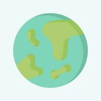 Icon Earth. related to Space symbol. flat style. simple design editable. simple illustration vector