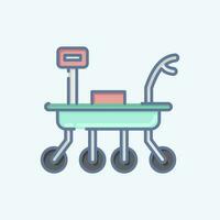 Icon Moon Rover. related to Space symbol. doodle style. simple design editable. simple illustration vector