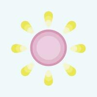 Icon Sun. related to Space symbol. flat style. simple design editable. simple illustration vector