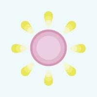 Icon Sun. related to Space symbol. flat style. simple design editable. simple illustration vector