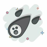 Icon Asteroid. related to Space symbol. comic style. simple design editable. simple illustration vector