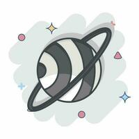 Icon Space. related to Space symbol. comic style. simple design editable. simple illustration vector