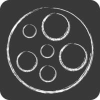 Icon Moon. related to Space symbol. chalk Style. simple design editable. simple illustration vector