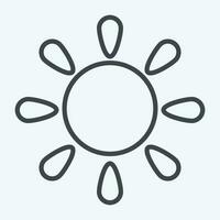 Icon Sun. related to Space symbol. line style. simple design editable. simple illustration vector
