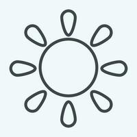 Icon Sun. related to Space symbol. line style. simple design editable. simple illustration vector