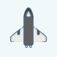 Icon Space Shuttle. related to Space symbol. doodle style. simple design editable. simple illustration vector