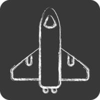 Icon Space Shuttle. related to Space symbol. chalk Style. simple design editable. simple illustration vector