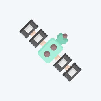 Icon Satelite. related to Space symbol. flat style. simple design editable. simple illustration vector
