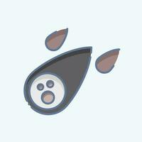 Icon Asteroid. related to Space symbol. doodle style. simple design editable. simple illustration vector