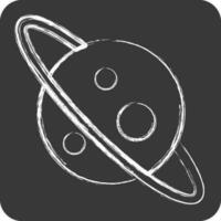 Icon Planet. related to Space symbol. chalk Style. simple design editable. simple illustration vector