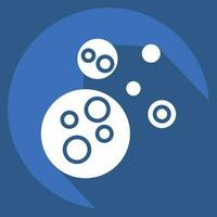 Icon Meteorites. related to Space symbol. long shadow style. simple design editable. simple illustration vector