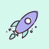 Icon Rocket. related to Space symbol. MBE style. simple design editable. simple illustration vector