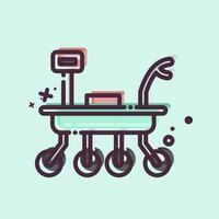 Icon Moon Rover. related to Space symbol. MBE style. simple design editable. simple illustration vector