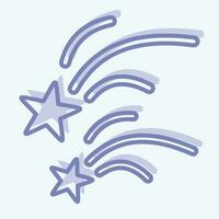 Icon Falling Star. related to Space symbol. two tone style. simple design editable. simple illustration vector