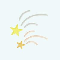 Icon Falling Star. related to Space symbol. flat style. simple design editable. simple illustration vector