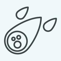 Icon Asteroid. related to Space symbol. line style. simple design editable. simple illustration vector