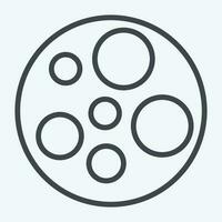 Icon Moon. related to Space symbol. line style. simple design editable. simple illustration vector