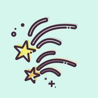 Icon Falling Star. related to Space symbol. MBE style. simple design editable. simple illustration vector