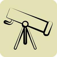 Icon Telescope. related to Space symbol. hand drawn style. simple design editable. simple illustration vector