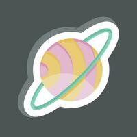 Sticker Space. related to Space symbol. simple design editable. simple illustration vector