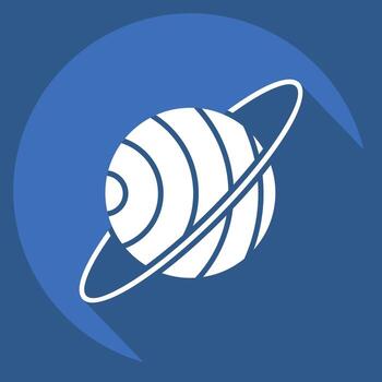 Icon Space. related to Space symbol. long shadow style. simple design editable. simple illustration vector