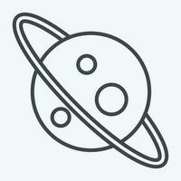 Icon Planet. related to Space symbol. line style. simple design editable. simple illustration vector