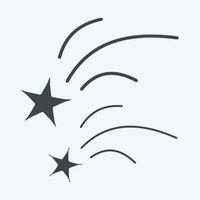 Icon Falling Star. related to Space symbol. glyph style. simple design editable. simple illustration vector