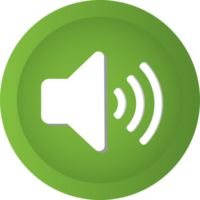 Web speaker Symbol icon set. Sound Icon Speaker Volume, Audio Volume Button. png
