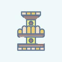 Icon Drop Tower. related to Amusement Park symbol. doodle style. simple design editable. simple illustration vector