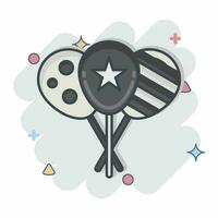 Icon Ballon. related to Amusement Park symbol. comic style. simple design editable. simple illustration vector