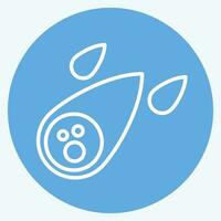 Icon Asteroid. related to Space symbol. blue eyes style. simple design editable. simple illustration vector