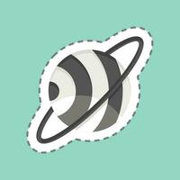 Sticker line cut Planet. related to Space symbol. simple design editable. simple illustration vector