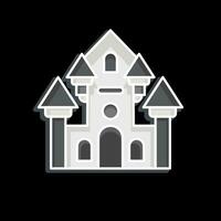 Icon Haunted House. related to Amusement Park symbol. glossy style. simple design editable. simple illustration vector