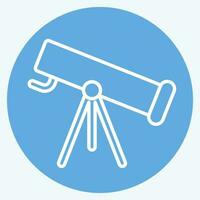 Icon Telescope. related to Space symbol. blue eyes style. simple design editable. simple illustration vector