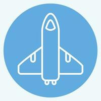 Icon Space Shuttle. related to Space symbol. blue eyes style. simple design editable. simple illustration vector