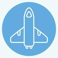 Icon Space Shuttle. related to Space symbol. blue eyes style. simple design editable. simple illustration vector