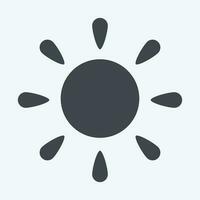 Icon Sun. related to Space symbol. glyph style. simple design editable. simple illustration vector