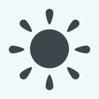 Icon Sun. related to Space symbol. glyph style. simple design editable. simple illustration vector