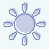 Icon Sun. related to Space symbol. two tone style. simple design editable. simple illustration vector