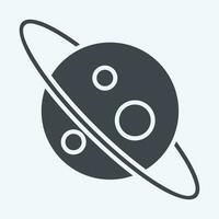 Icon Planet. related to Space symbol. glyph style. simple design editable. simple illustration vector