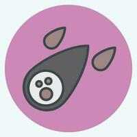 Icon Asteroid. related to Space symbol. color mate style. simple design editable. simple illustration vector