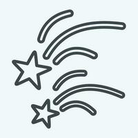 Icon Falling Star. related to Space symbol. line style. simple design editable. simple illustration vector