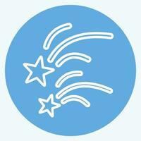 Icon Falling Star. related to Space symbol. blue eyes style. simple design editable. simple illustration vector