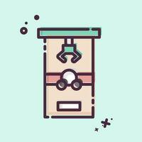 Icon Claw Machine. related to Amusement Park symbol. MBE style. simple design editable. simple illustration vector