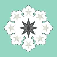 Sticker line cut Fireworks. related to Amusement Park symbol. simple design editable. simple illustration vector