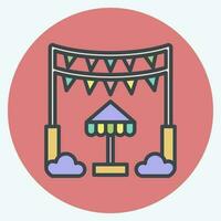 Icon Decoration. related to Amusement Park symbol. color mate style. simple design editable. simple illustration vector