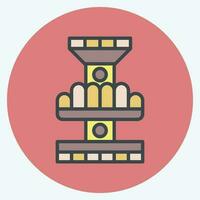 Icon Drop Tower. related to Amusement Park symbol. color mate style. simple design editable. simple illustration vector